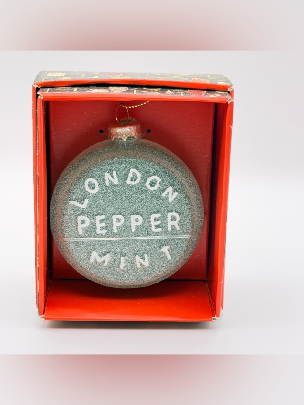 JOHN DERIAN Target Glass London Pepper Mint Christmas Ornament New